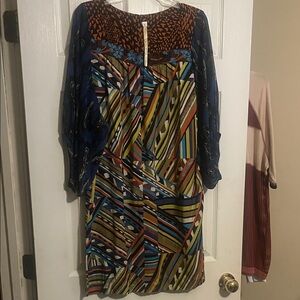 Uncle Frank Anthropology Patterned Dress